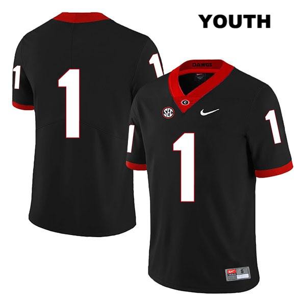 Georgia Bulldogs Youth Divaad Wilson #1 NCAA No Name Legend Authentic Black Nike Stitched College Football Jersey CRF2556XO